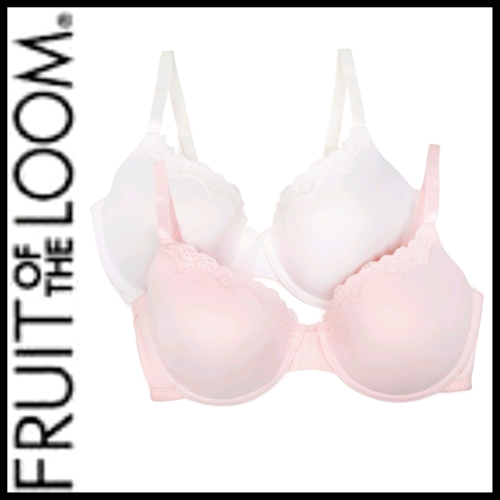 Fruit of the Loom T-Shirt Bra, 2 Pack - Picture 1 of 5